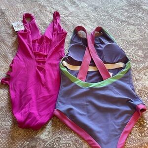 Beach Riot and Becca one-piece swimsuit bundle Small